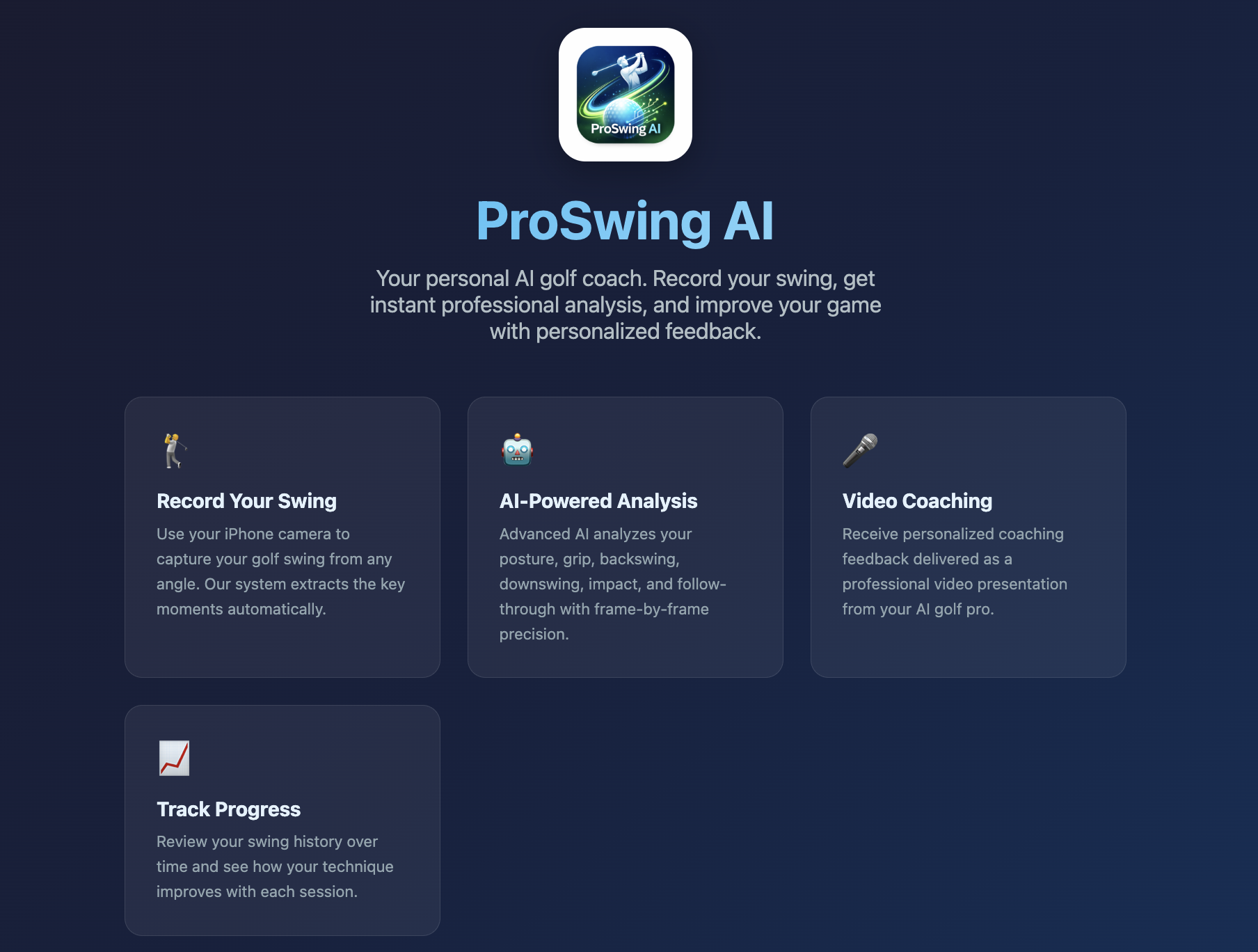 ProSwing AI Golf Swing Analysis